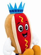 Empire Frank plush sitting, close-up of his face and crown