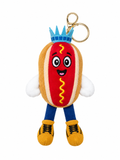 Empire Frank plush charm on its clip-on keyring, front view