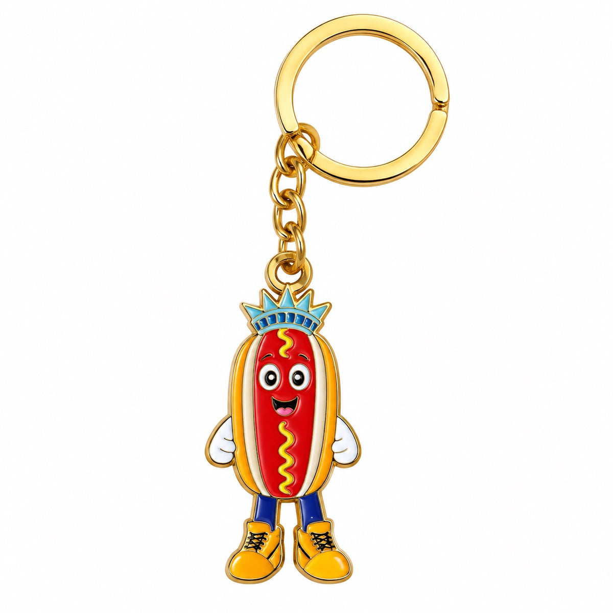 Empire Frank enamel keychain, front view